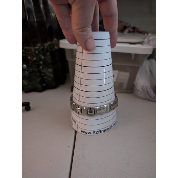 Men's Solid Brushed Stainless Steel Bracelet 8.25 Inch Long - Picture 3 of 7